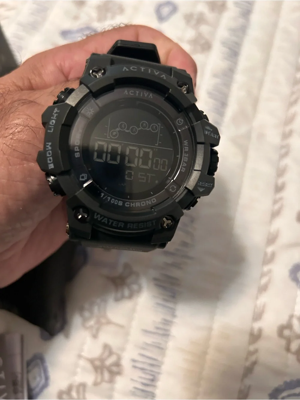 Activa Black Digital Sport Watch for Men